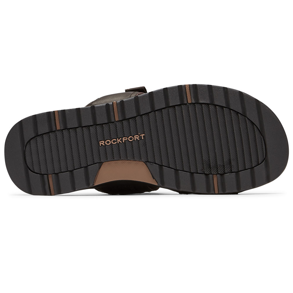 Rockport Singapore Mens Slides - Lucky Bay Dress Brown - PZ9027638